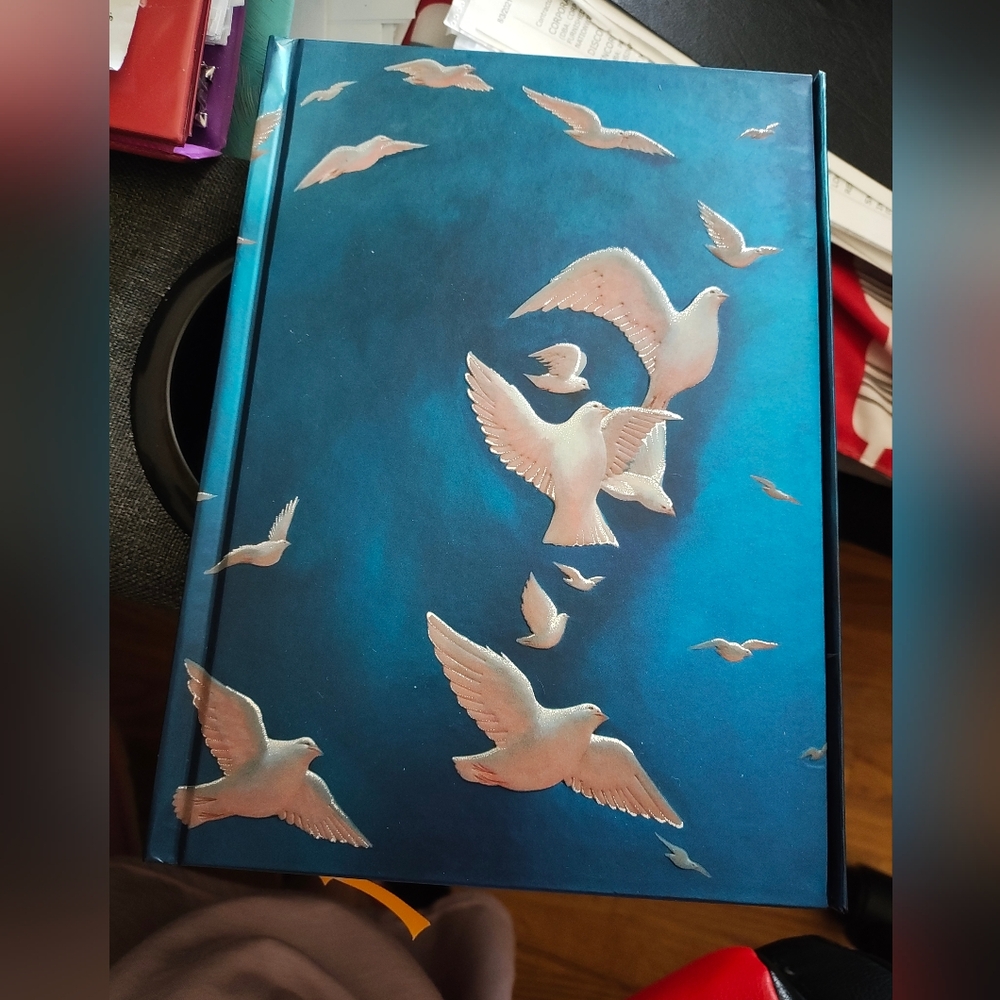Blue and White Dove Art Print Notebook
